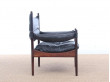 Mid-Century Modern Danish pair lounge chairs in Rio rosewood model Modus by Kristian Vedel