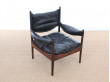 Mid-Century Modern Danish pair lounge chairs in Rio rosewood model Modus by Kristian Vedel