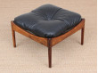 Mid-Century Modern Danish  lounge chair and ottoman in Rio rosewood model Modus by Kristian Vedel