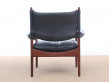 Mid-Century Modern Danish  lounge chair and ottoman in Rio rosewood model Modus by Kristian Vedel