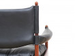 fauteuil scandinave et repose-pieds  en palissandre de Rio modèle Modus