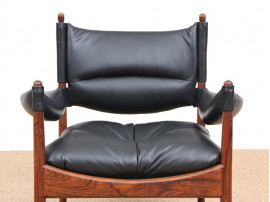 Mid-Century Modern Danish  lounge chair and ottoman in Rio rosewood model Modus by Kristian Vedel