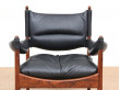 Mid-Century Modern Danish  lounge chair and ottoman in Rio rosewood model Modus by Kristian Vedel