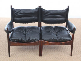 Mid-Century Modern Danish 2 seats sofa in Rio rosewood model Modus by Kristian Vedel