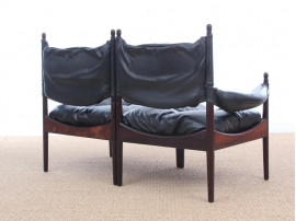 Mid-Century Modern Danish 2 seats sofa in Rio rosewood model Modus by Kristian Vedel