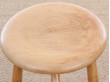 Mid-Century  modern scandinavian set of 5 bar stools in beech