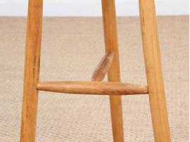 Mid-Century  modern scandinavian set of 5 bar stools in beech