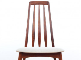 Mid-Century Modern Danish set of 4 chairs in Rio rosewood model Eva by Niels Kofoed