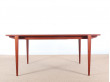 Mid-Century modern dining table in teak by Harry Rosengren Hansen 6/10 seats.