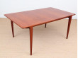 Mid-Century modern dining table in teak by Harry Rosengren Hansen 6/10 seats.