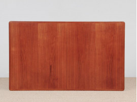 Mid-Century modern dining table in teak by Harry Rosengren Hansen 6/10 seats.