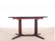Mid-Century  modern dining table in rosewood 6/10 seats.
