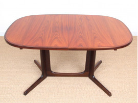 Table de repas scandinave extensible en palissandre 6/10 pers.