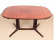 Table de repas scandinave extensible en palissandre 6/10 pers.