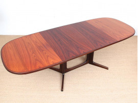 Table de repas scandinave extensible en palissandre 6/10 pers.