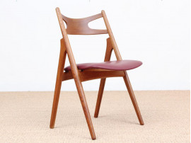 Mid-Century modern set of 10 Sawback chairs by Hans J. Wegner