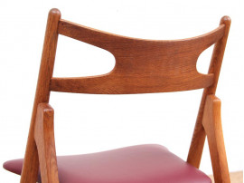 Mid-Century modern set of 10 Sawback chairs by Hans J. Wegner