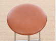 Mid-Century Modern style Bar stool in steel and leather