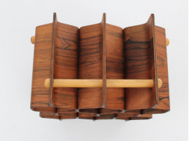 Mid modern century wine rack by Torsten Johansson in Rio rosewood