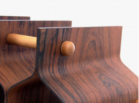 Mid modern century wine rack by Torsten Johansson in Rio rosewood