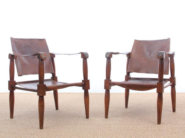 Pair of safari chairs