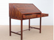 Mid-Century  modern scandinavian secretary in Rio rosewood by Dyrlund