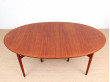 Mid century modern scandinavian dining table in teak by Arne Vodder