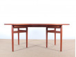 Mid century modern scandinavian dining table in teak by Arne Vodder