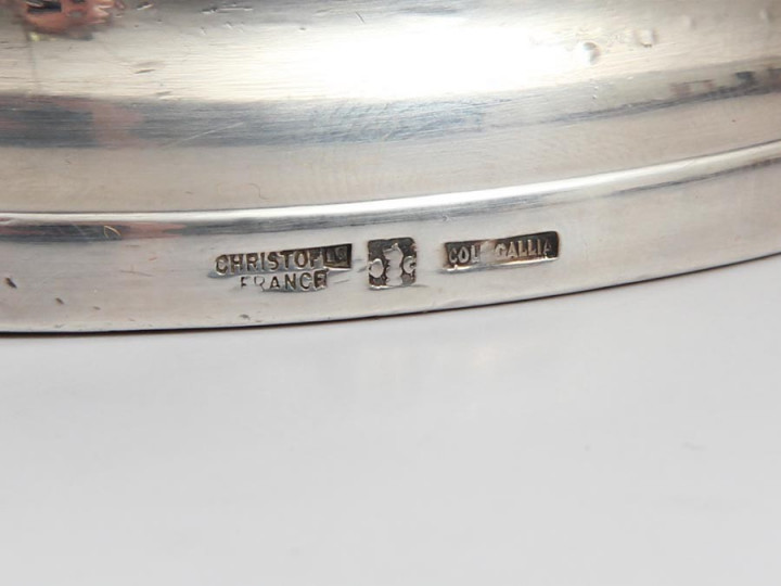 Saucière Cygne en métal Argenté et sa cuillère, collection Gallia
