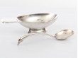 Sauceboat "Swan" with serving ladle in silver plated by Christian Fjerdingstad