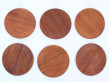 Set of 12 scandinavian plates in teak