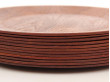 Set of 12 scandinavian plates in teak