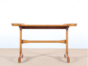 Mid-Century  modern  coffee table in beech and elm