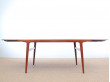 Mid-Century modern dining table in teak by Niels Møller 6/10 seats.