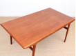 Mid-Century modern dining table in teak by Niels Møller 6/10 seats.