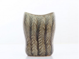 Céramique scandinave. Vase à écailles de serpent