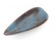 Rorstrand Brown & Blue Haresfur Leaf-Shaped Tray by Gunar Nylund