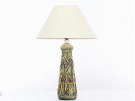 Mid-Century Modern scandinavian huge ceramic lamp with colored glaze