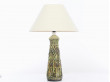 Mid-Century Modern scandinavian huge ceramic lamp with colored glaze