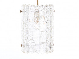 Mid century modern pendant lightin cristal by Carl Fagerlund 