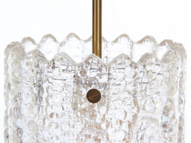 Mid century modern pendant lightin cristal by Carl Fagerlund 