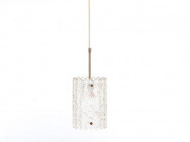 Mid century modern pendant lightin cristal by Carl Fagerlund 