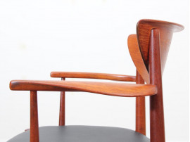 Mid-Century Modern Danish pair of armchairs in teck model 317 by Hvidt & Mølgaard Nielsen