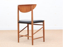 Mid-Century Modern Danish set of 6 chairs in teck model 317 by Hvidt & Mølgaard Nielsen