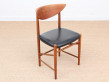 Mid-Century Modern Danish set of 6 chairs in teck model 317 by Hvidt & Mølgaard Nielsen