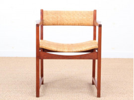 Danish mid-century modern pair of arm chairs model 350 by Peter & Orla Hvidt & Mølgaard-Nielsen for Søborg Møbelfabrik