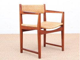 Danish mid-century modern pair of arm chairs model 350 by Peter & Orla Hvidt & Mølgaard-Nielsen for Søborg Møbelfabrik