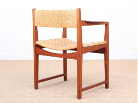 Danish mid-century modern pair of arm chairs model 350 by Peter & Orla Hvidt & Mølgaard-Nielsen for Søborg Møbelfabrik