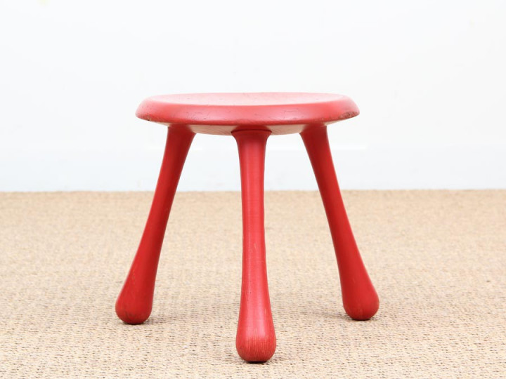 Mid-Century  modern scandinavian tripode stool by Ingvar Kamprad