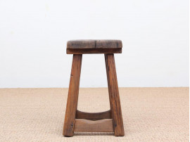 Antic swedish pine stool